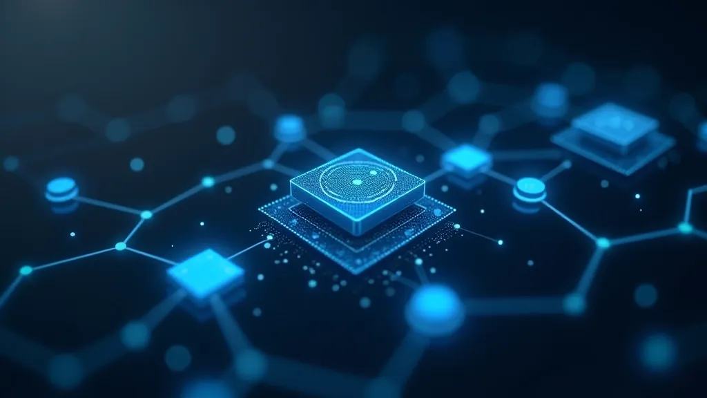 Vizuální schéma blockchain technologie s propojením bloků